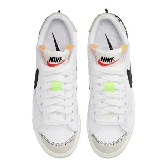 Nike Blazer Low 77 Jumbo Shoes Sneakers DN2158-101 White / Black Men's - Picture 4 of 15